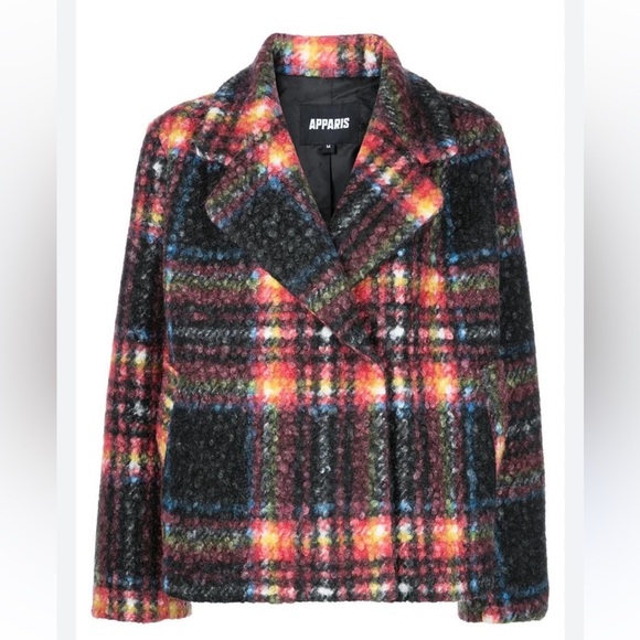 Apparis Jackets & Blazers - Appraris Plaid 100% Wool-Blend Jacket Womens XS NWOT Paris